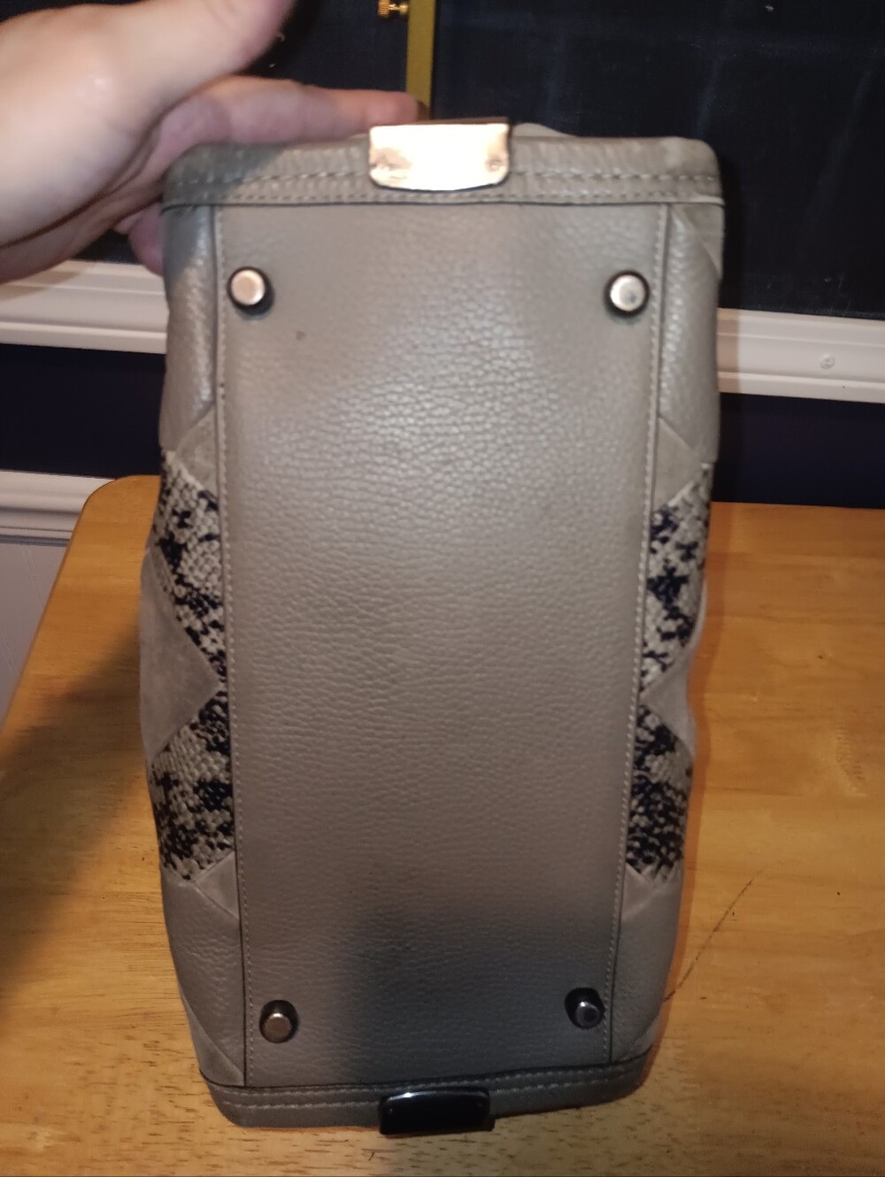 Coach Leather & Python Shoulder Bag - Picture 4 of 7